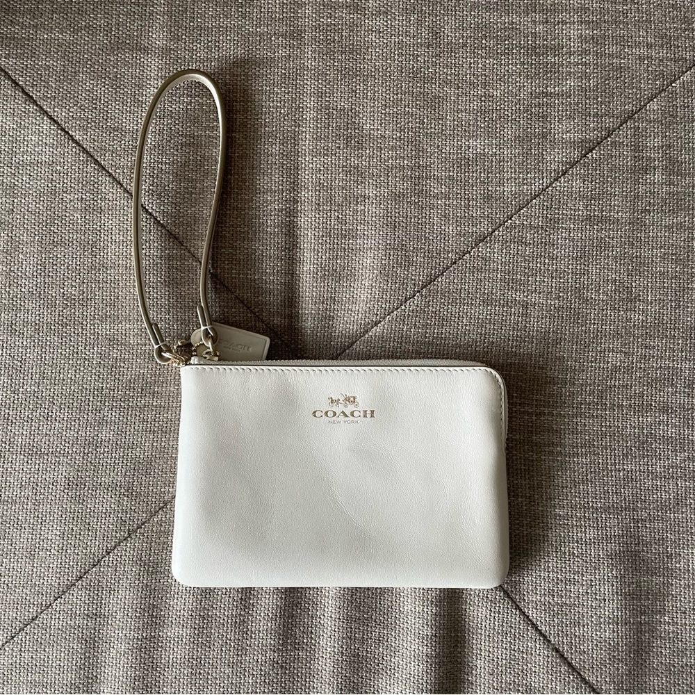 Coach Corner Zip Wristlet - Brand New